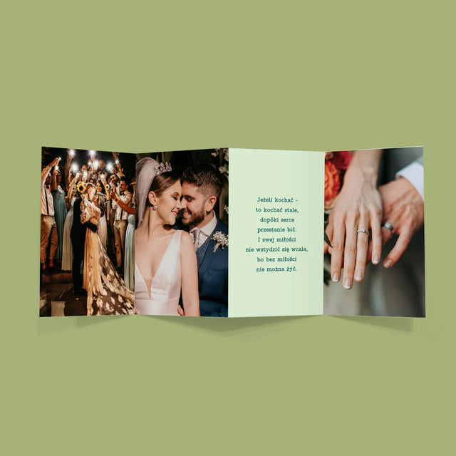 Zdjęcie i Podpis: Ślubna Pocztówka - Duża Harmonijka Ze Zdjęć