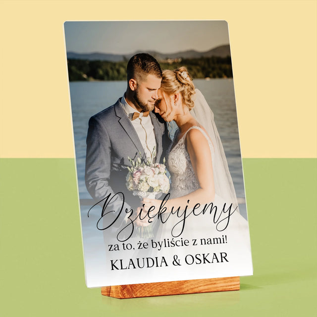 Zdjęcie i Podpis: Dziękujemy, Że Byliście z Nami - Wydruk Na Szkle Akrylowym