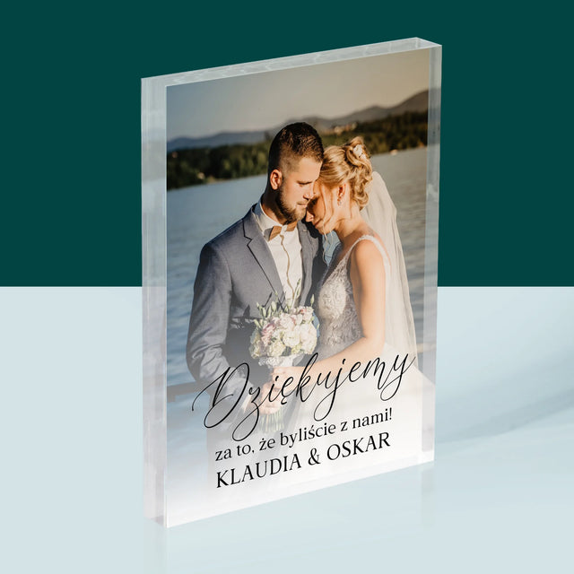 Zdjęcie i Podpis: Dziękujemy, Że Byliście z Nami - Blok Akrylowy