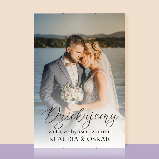 Zdjęcie i Podpis: Dziękujemy, Że Byliście z Nami - Personalizowany Plakat