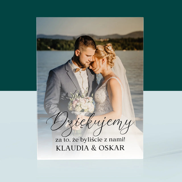 Zdjęcie i Podpis: Dziękujemy, Że Byliście z Nami - Blok Akrylowy