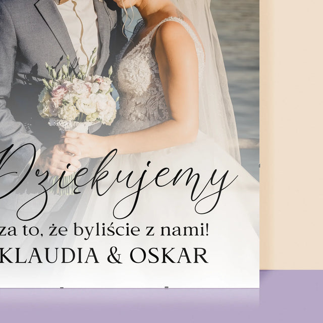 Zdjęcie i Podpis: Dziękujemy, Że Byliście z Nami - Personalizowany Plakat