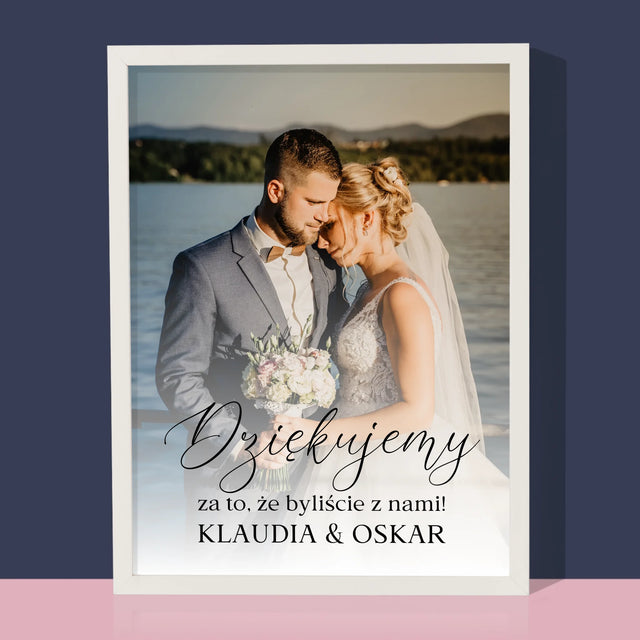 Zdjęcie i Podpis: Dziękujemy, Że Byliście z Nami - Wydruk Obramowany