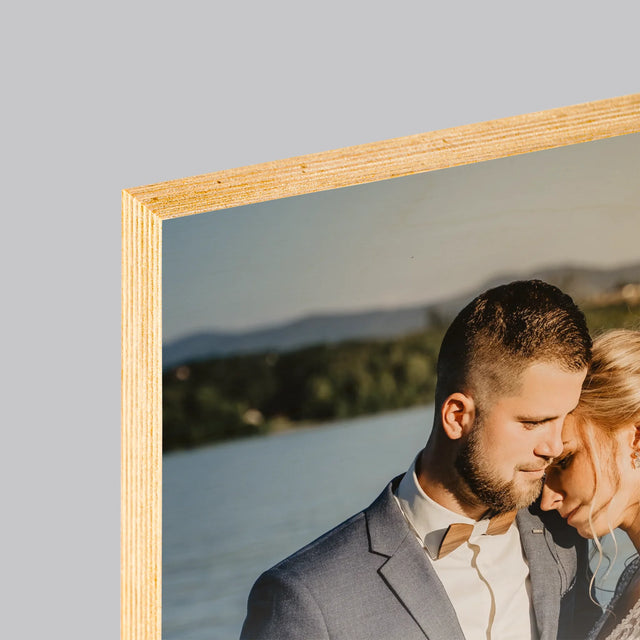 Zdjęcie i Podpis: Dziękujemy, Że Byliście z Nami - Wydruk Na Drewnie