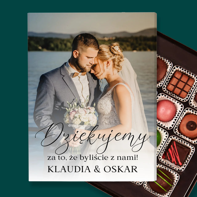 Zdjęcie i Podpis: Dziękujemy, Że Byliście z Nami - Personalizowane Praliny