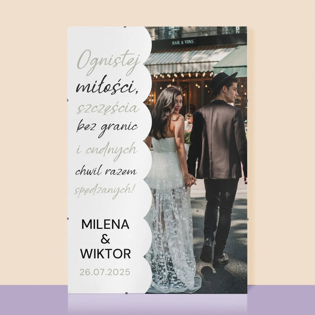 Zdjęcie i Podpis: Ognistej Miłości - Personalizowany Plakat