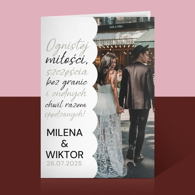 Zdjęcie i Podpis: Ognistej Miłości - Kartka z Życzeniami