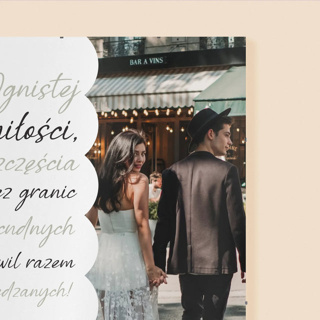 Zdjęcie i Podpis: Ognistej Miłości - Personalizowany Plakat