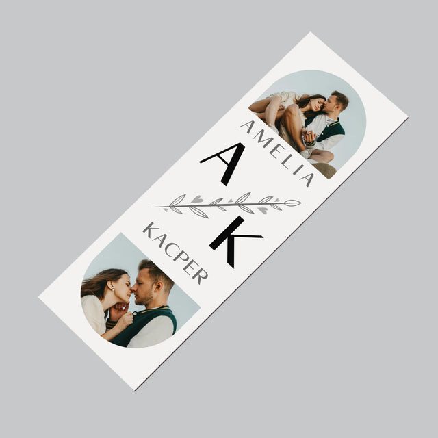 Fotokolaż: Inicjały Listki - Magnes Na Lodówkę