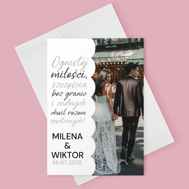 Zdjęcie i Podpis: Ognistej Miłości - Kartka z Życzeniami