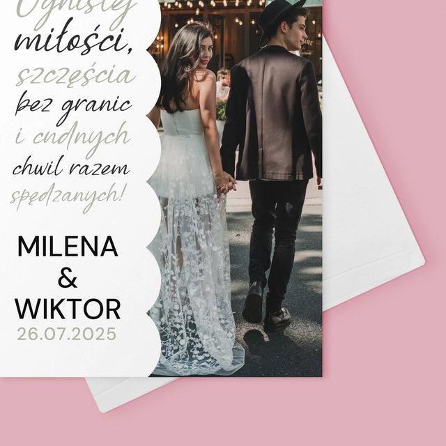 Zdjęcie i Podpis: Ognistej Miłości - Kartka z Życzeniami