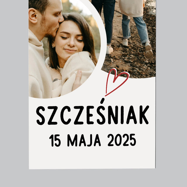 Fotokolaż: Mr Mrs Serca - Magnes Na Lodówkę