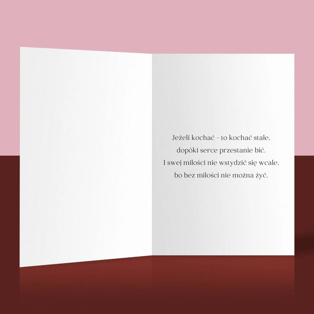 Zdjęcie i Podpis: Żyli Długo i Szczęśliwie - Kartka z Życzeniami