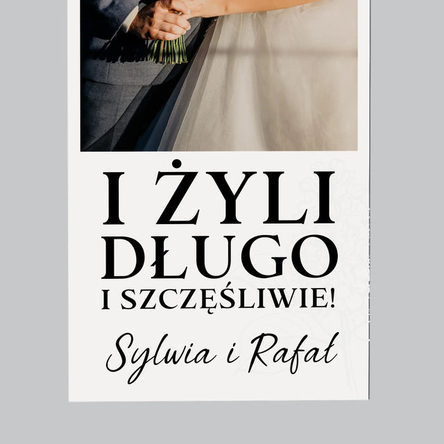 Zdjęcie i Podpis: Żyli Długo i Szczęśliwie - Magnes Na Lodówkę