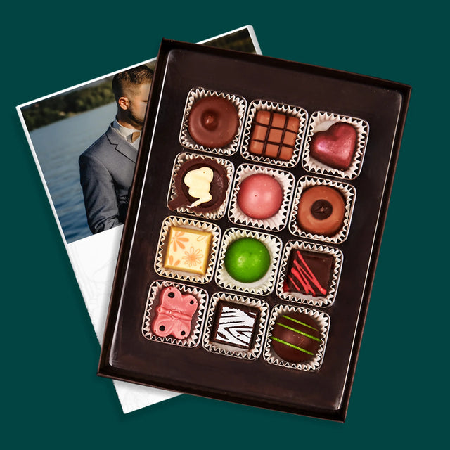 Zdjęcie i Podpis: Żyli Długo i Szczęśliwie - Personalizowane Praliny