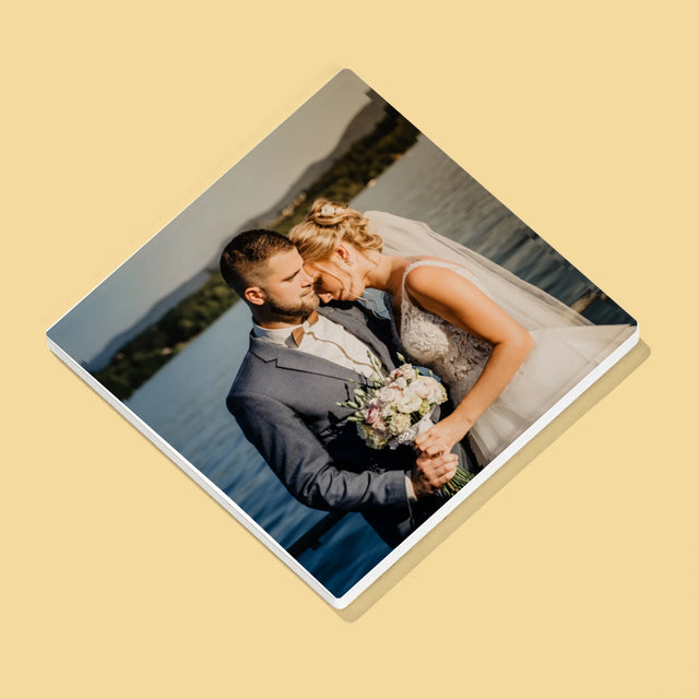 Zdjęcie i Podpis: Żyli Długo i Szczęśliwie - Podkładki Pod Kubki