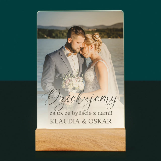 Zdjęcie i Podpis: Dziękujemy, Że Byliście z Nami - Wydruk Na Szkle Akrylowym