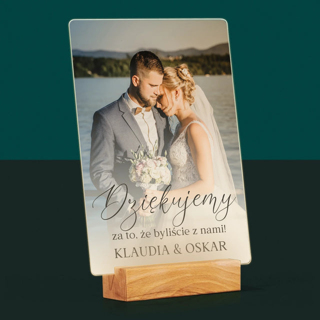 Zdjęcie i Podpis: Dziękujemy, Że Byliście z Nami - Wydruk Na Szkle Akrylowym