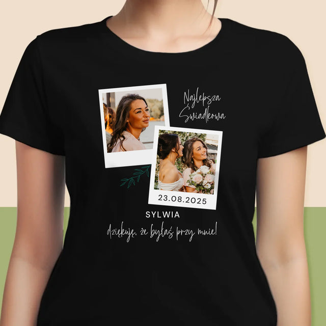 Fotokolaż: Najlepsza Świadkowa Polaroidy - Koszulka Damska