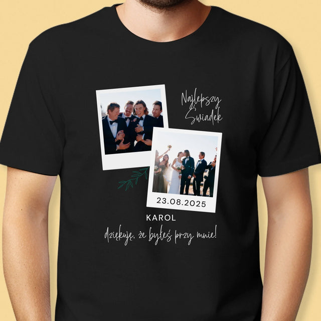 Fotokolaż: Najlepszy Świadek Polaroidy - Koszulka Męska z Nadrukiem