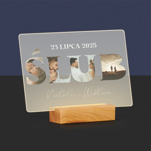 Słowo Ze Zdjęć: Na Ślub - Wydruk Na Szkle Akrylowym