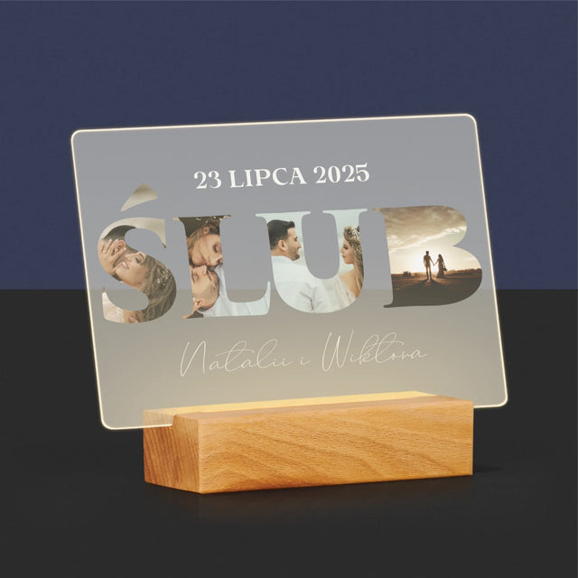Słowo Ze Zdjęć: Na Ślub - Wydruk Na Szkle Akrylowym