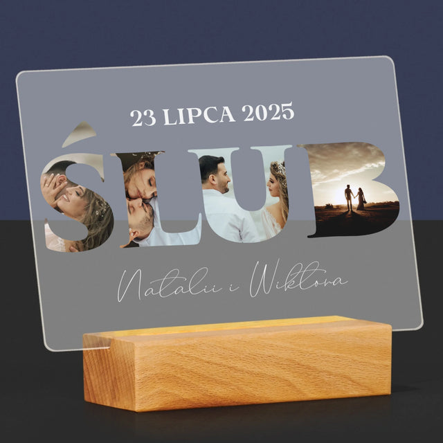 Słowo Ze Zdjęć: Na Ślub - Wydruk Na Szkle Akrylowym