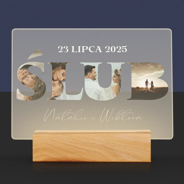 Słowo Ze Zdjęć: Na Ślub - Wydruk Na Szkle Akrylowym