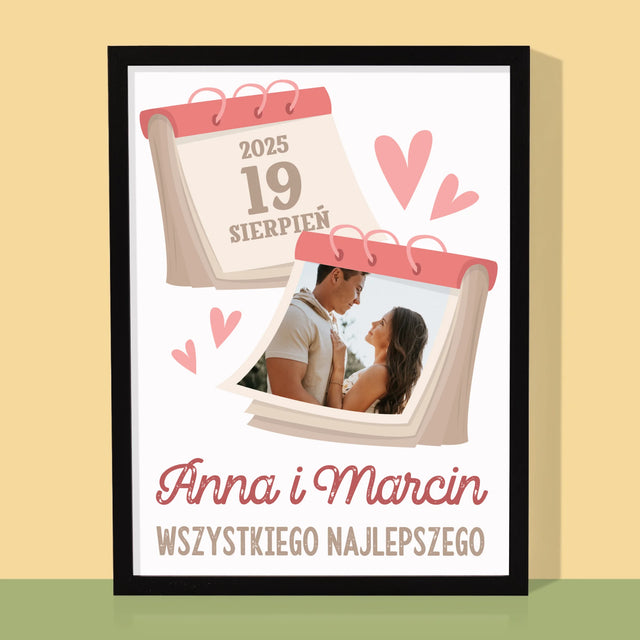 Zdjęcie i Podpis: Kartka z Kalendarza - Obraz Na Płótnie