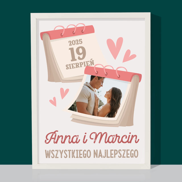 Zdjęcie i Podpis: Kartka z Kalendarza - Obraz Na Płótnie