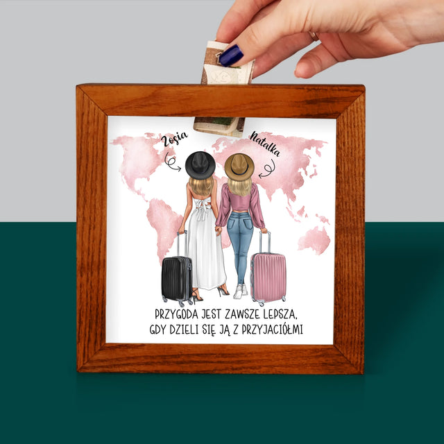 Kreator Postaci: Przyjaciółki Podróżniczki - Drewniana Skarbonka