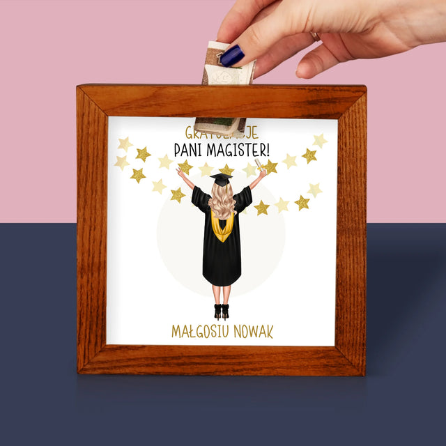 Kreator Postaci: Jesteś Magistrem - Drewniana Skarbonka