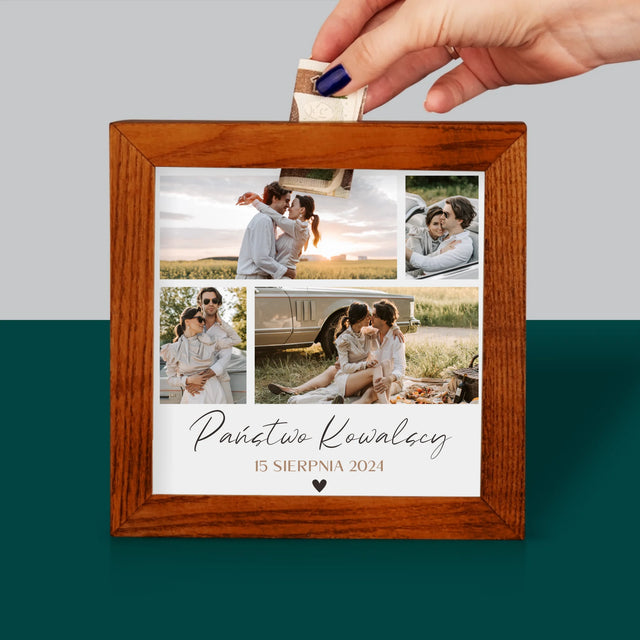 Fotokolaż: Państwo - Drewniana Skarbonka