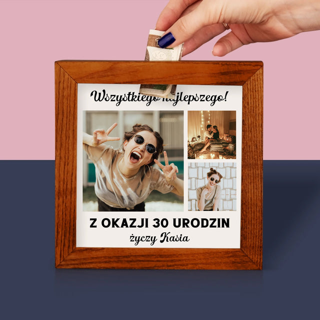 Fotokolaż: Urodzinowy Kolaż Ze Zdjęć - Drewniana Skarbonka