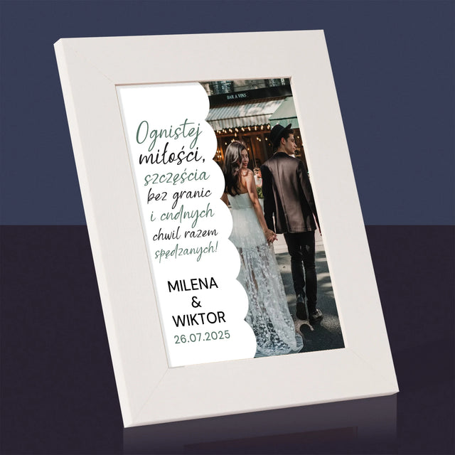 Zdjęcie i Podpis: Ognistej Miłości - Ramka Na Zdjęcie