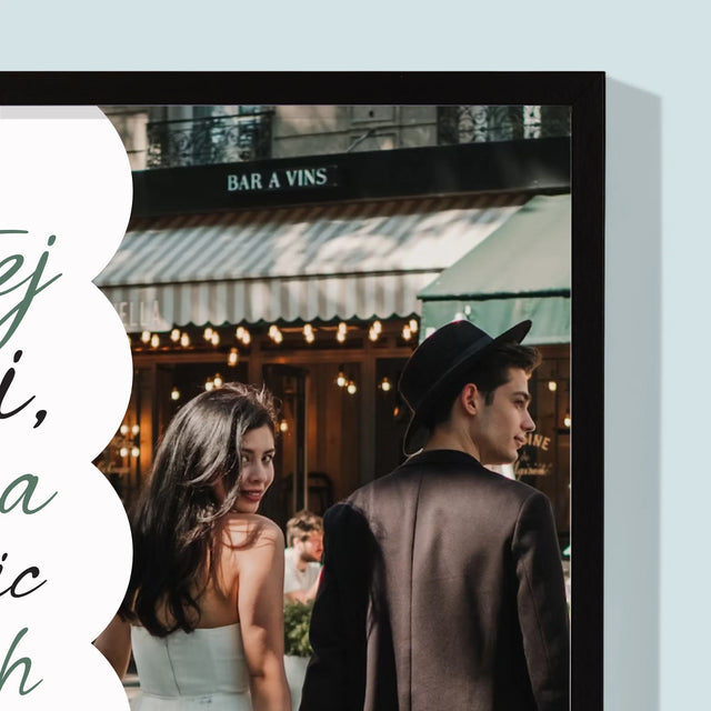 Zdjęcie i Podpis: Ognistej Miłości - Wydruk Obramowany