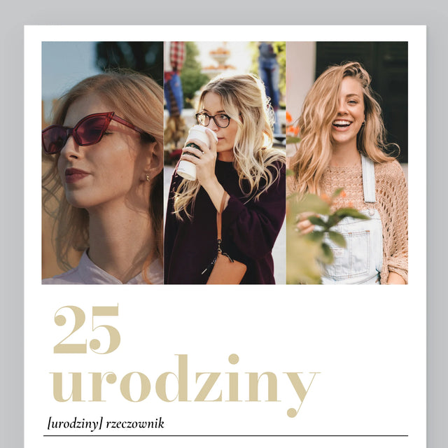 Fotokolaż: 25 Urodziny Definicja - Wydruk Obramowany