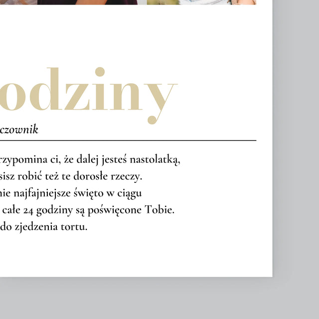 Fotokolaż: 25 Urodziny Definicja - Wydruk Obramowany