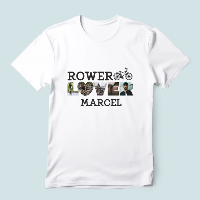 Słowo Ze Zdjęć: Rower Lover - Koszulka Męska z Nadrukiem