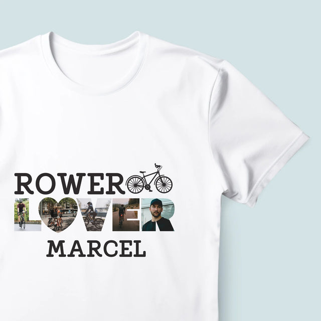 Słowo Ze Zdjęć: Rower Lover - Koszulka Męska z Nadrukiem