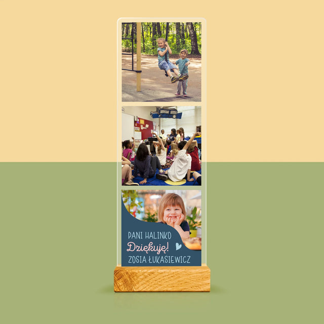 Zdjęcie i Podpis: Pamiątka Dla Przedszkolanki - Zdjęcie Na Szkle Akrylowym Fotobudka