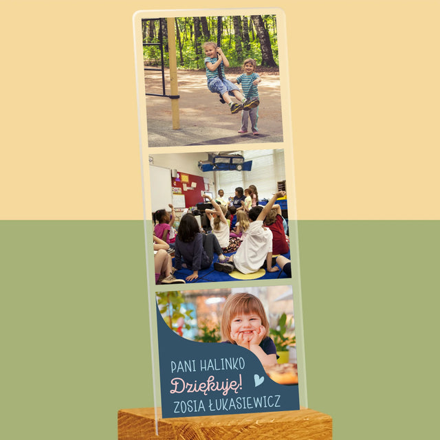 Zdjęcie i Podpis: Pamiątka Dla Przedszkolanki - Zdjęcie Na Szkle Akrylowym Fotobudka