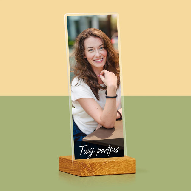 Zdjęcie i Podpis: Twoje Zdjęcie i Podpis - Zdjęcie Na Szkle Akrylowym Fotobudka