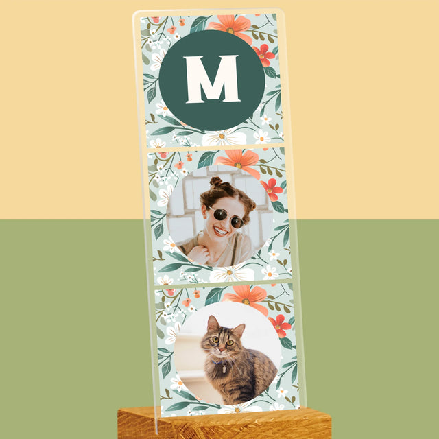 Fotokolaż: Kwiecisty Monogram - Zdjęcie Na Szkle Akrylowym Fotobudka