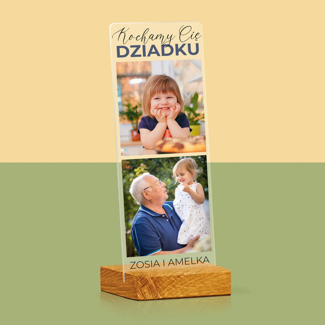 Fotokolaż: Kochamy Cię Dziadku - Zdjęcie Na Szkle Akrylowym Fotobudka