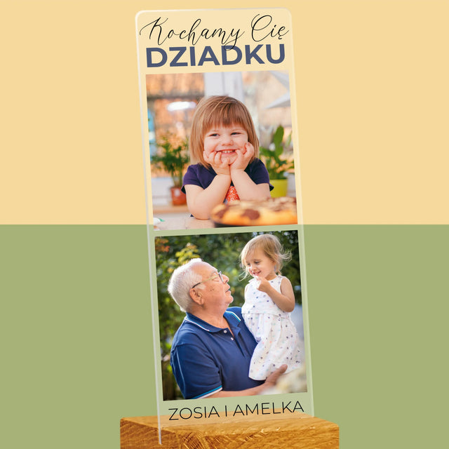 Fotokolaż: Kochamy Cię Dziadku - Zdjęcie Na Szkle Akrylowym Fotobudka
