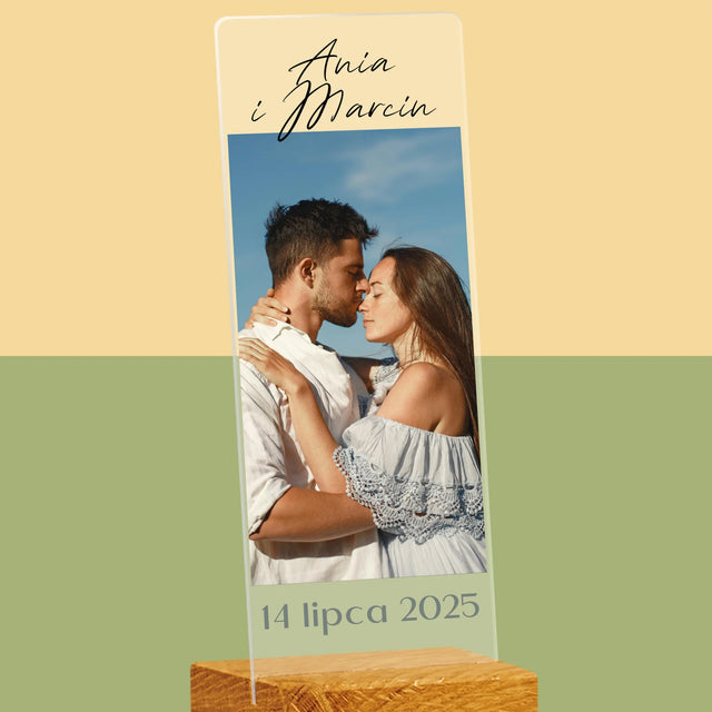 Zdjęcie i Podpis: Dla Pary Młodej - Zdjęcie Na Szkle Akrylowym Fotobudka