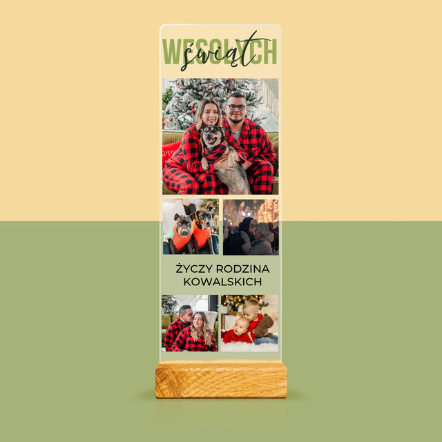 Fotokolaż: Wesołych Świąt - Zdjęcie Na Szkle Akrylowym Fotobudka