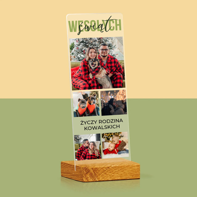 Fotokolaż: Wesołych Świąt - Zdjęcie Na Szkle Akrylowym Fotobudka