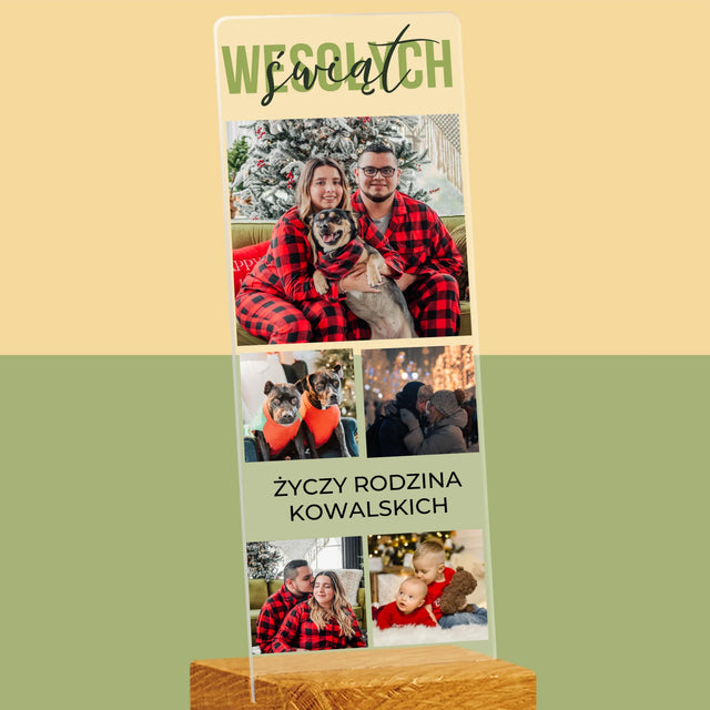 Fotokolaż: Wesołych Świąt - Zdjęcie Na Szkle Akrylowym Fotobudka